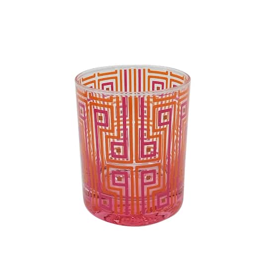 Jonathan Adler x Michaels 10.8oz. Red Geometric Glass Cup
